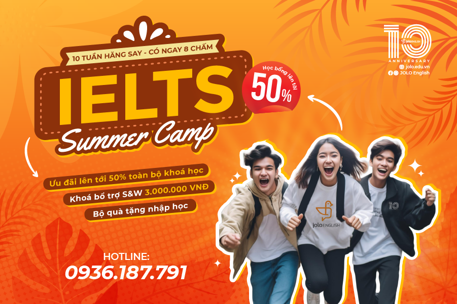 IELTS Summer Camp 2024: 10 tuần hăng say - có ngay 8 chấm.