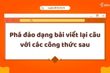 Phá Đảo Dạng Bài Viết Lại Câu Với Các Công Thức Sau Phá Đảo Dạng Bài Viết Lại Câu Với Các Công Thức Sau