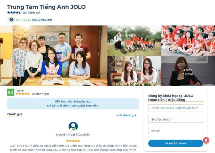 Edu2Review - Cộng đồng đánh giá tín nhiệm các đơn vị giáo dục tại Việt Nam