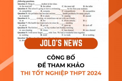 Đề tham khảo thi tốt nghiệp THPT 2024 môn tiếng Anh