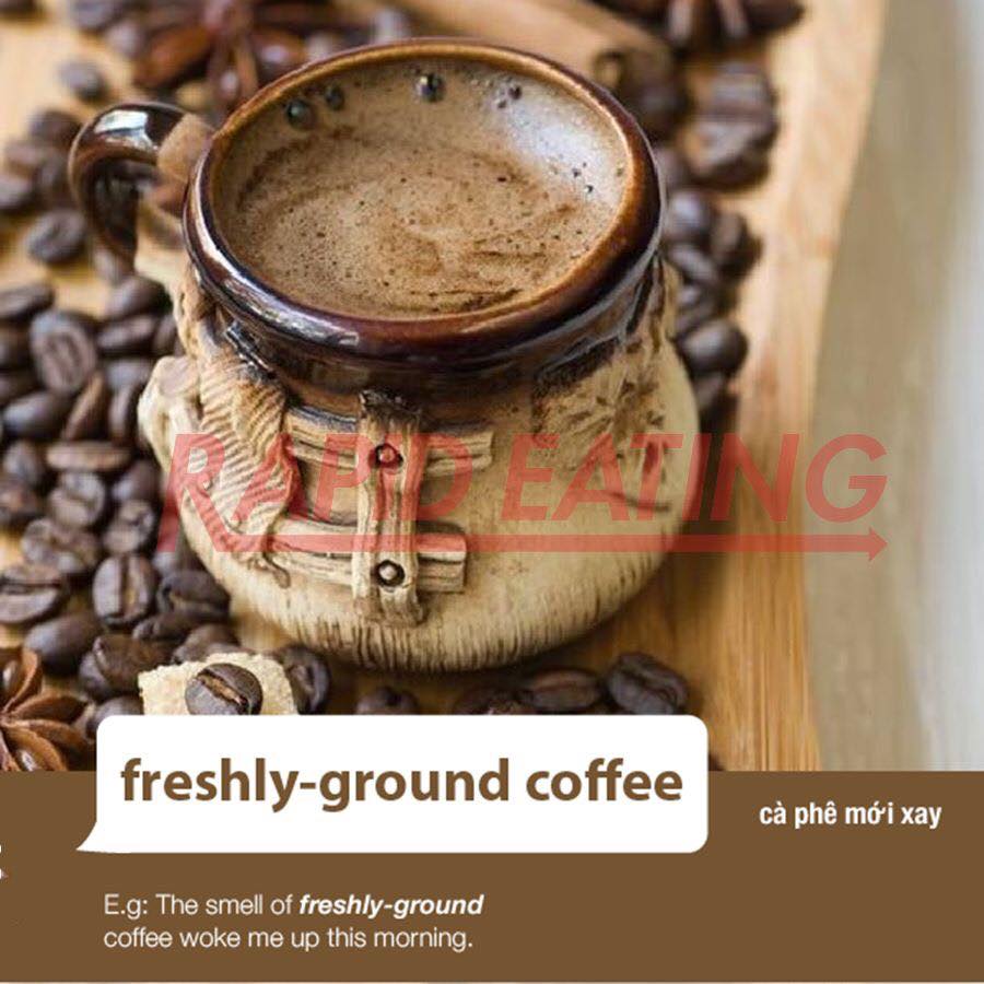 freshly grounded coffee